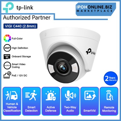 TP-LINK VIGI C440 4MP 4MM FULL COLOR TURRET NETWORK CAMERA TP-LINK VIGI C440 4MP 4MM FULL COLOR TURRET NETWORK CAMERA